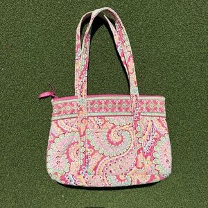 Vera Bradley Pink Paisley Quilted Tote